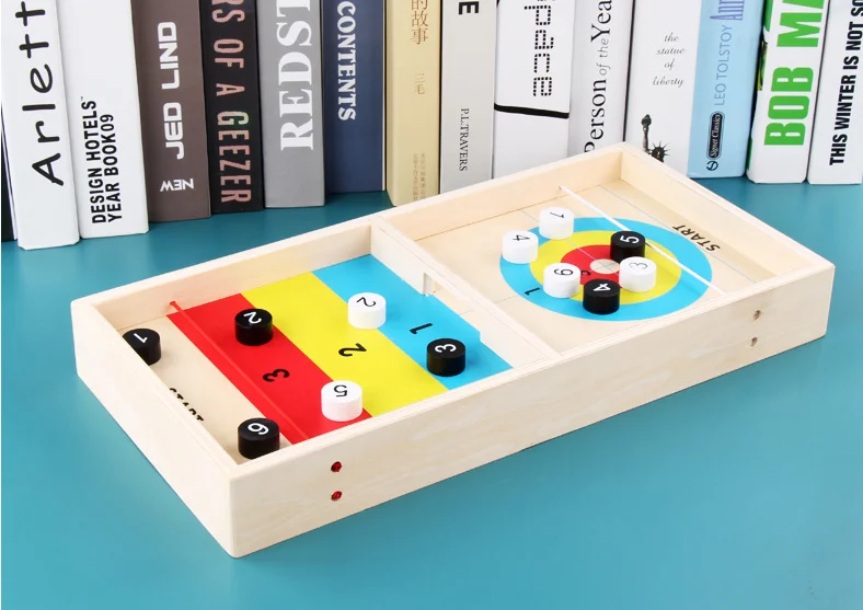 Shuffleboard Wooden Multi Tabletop Indoor Portable Board Games Fast