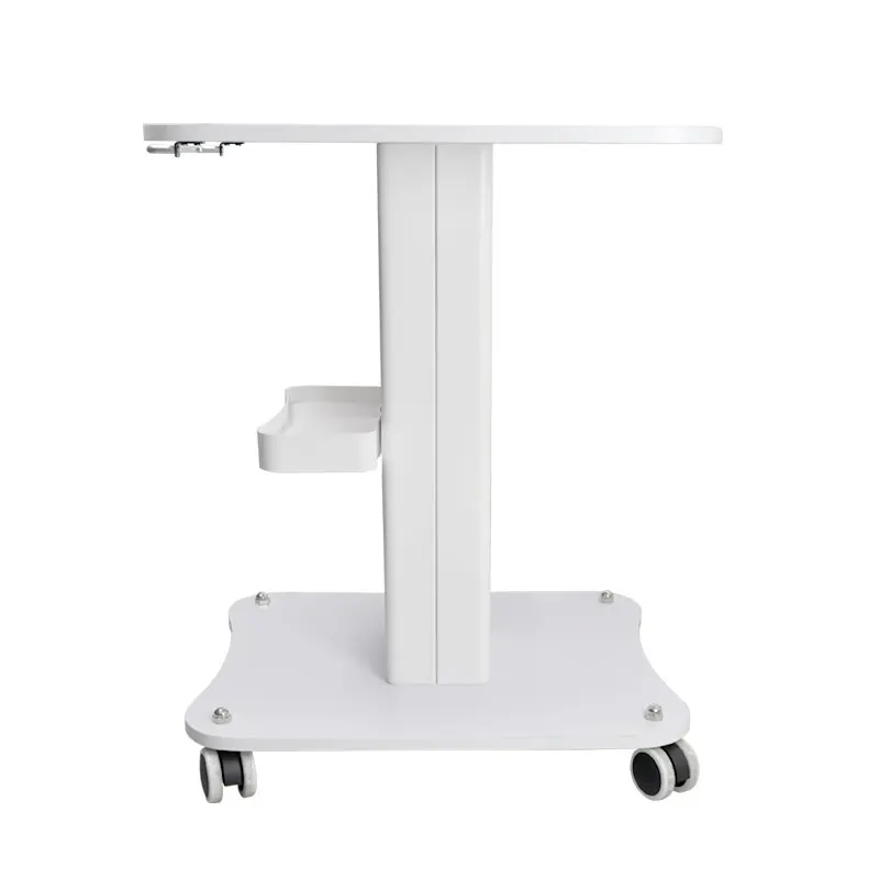 

Portable metal bracket wheel type beauty trolley for salon machine, White
