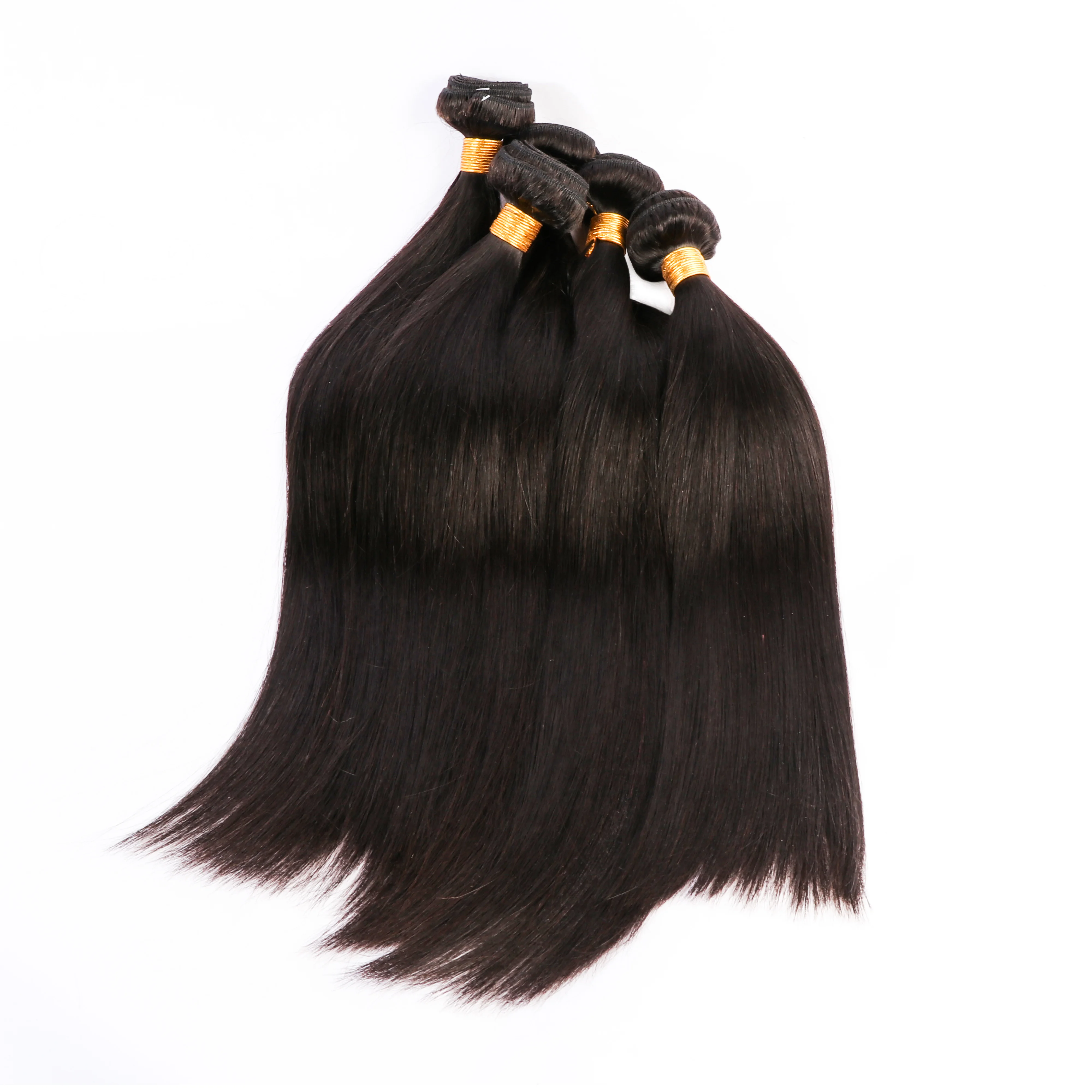 

Shipping today! 100% Brazilian Remy Cuticle Aligned Hair, Bone Straight Double Weft Human Hair Bundles Extension