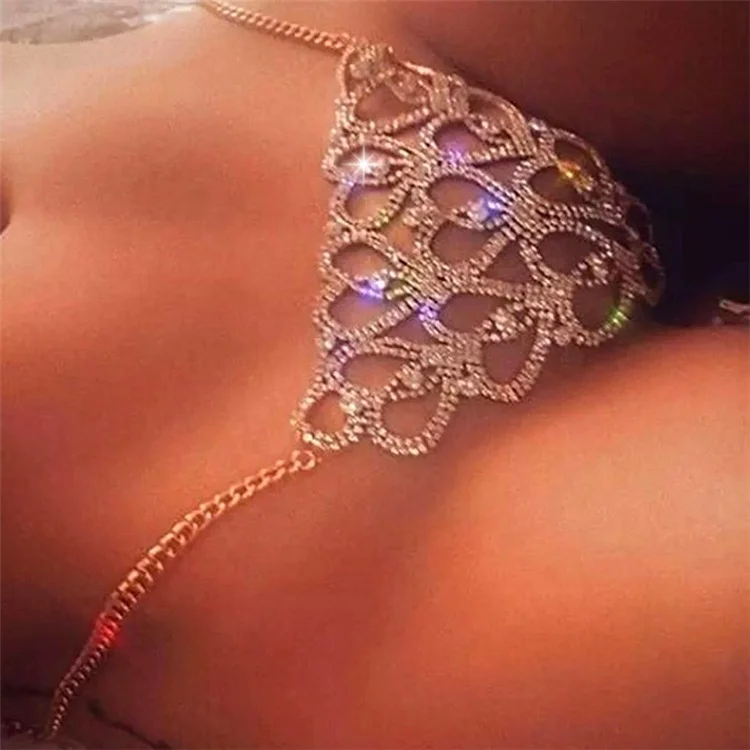 

Sexy Crystal Underwear Sex Chain hypoallergenic lockable body piercing jewelry display, Picture