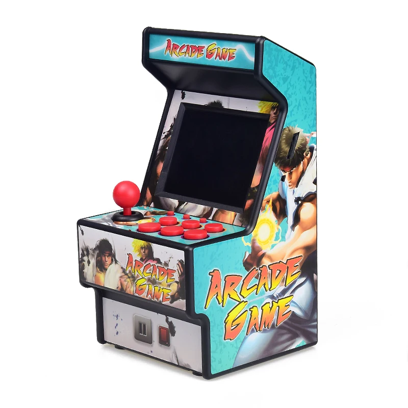 

Portable consola retro arcade 16 bit 156 game console retro arcade mini handheld game console retro game arcade, Pink, yellow, green, blue, black.
