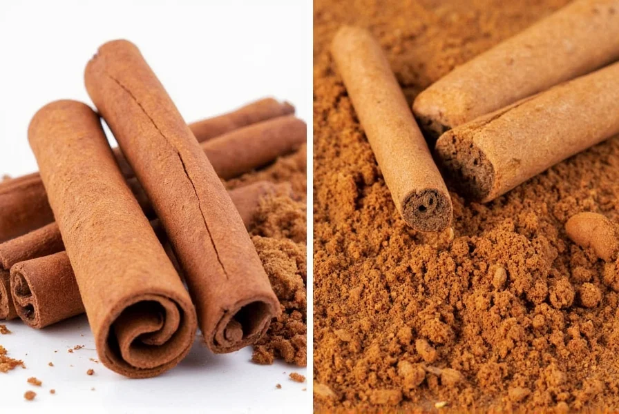 Light brown Ceylon cinnamon sticks layered together