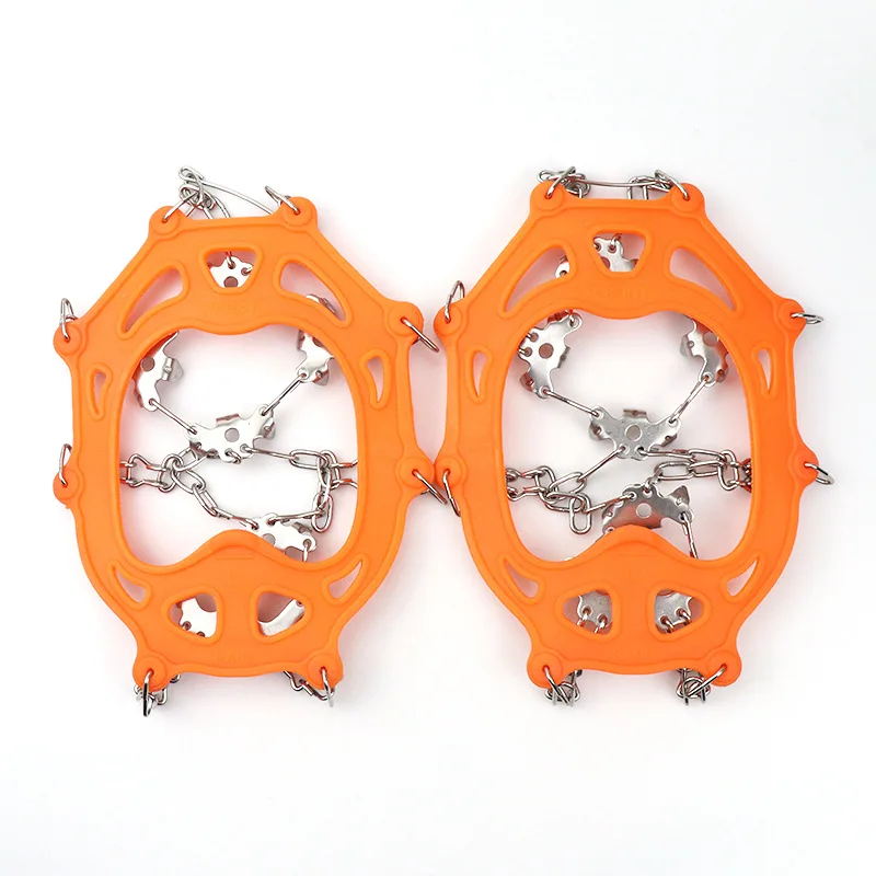 

Hot sale 19 teeth stainless steel silicone ice snow grips traction cleats shoe for hiking boots
