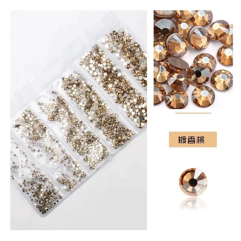 

Multi Sizes Wholesale Lt Col Topaz Non Hot Fix Glass Machine cut Rhinestone For Shoes