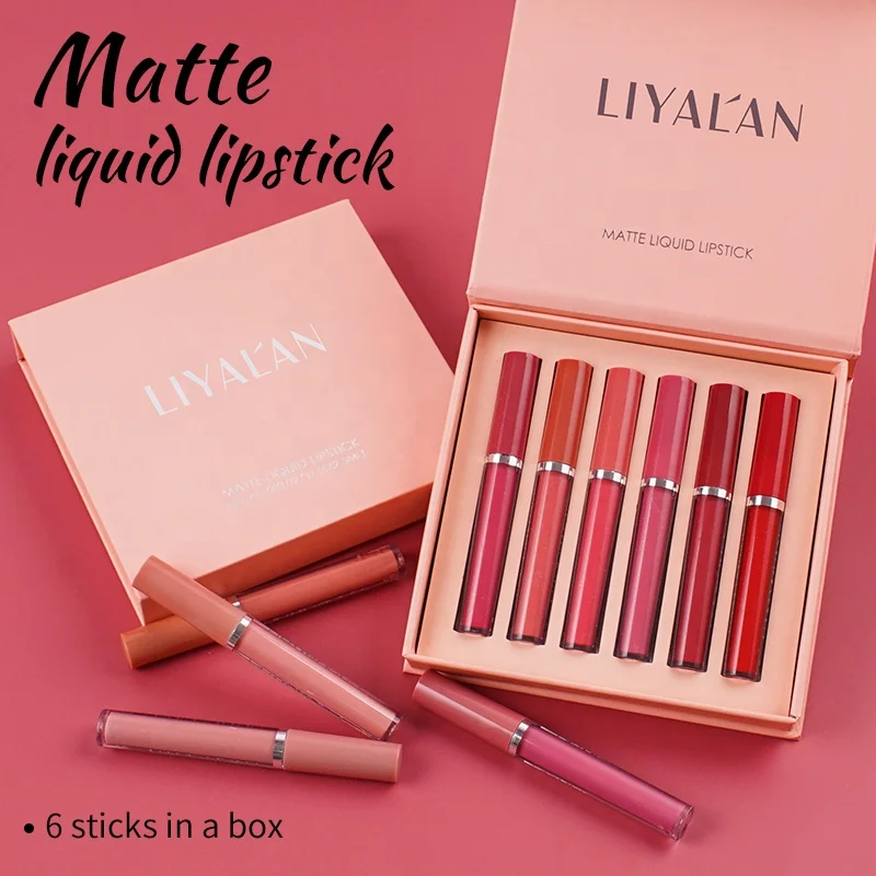 

Custom Private Label Waterproof Lasting 6 Colors Lipgloss Sets Cruelty Free Matte Lip Gloss