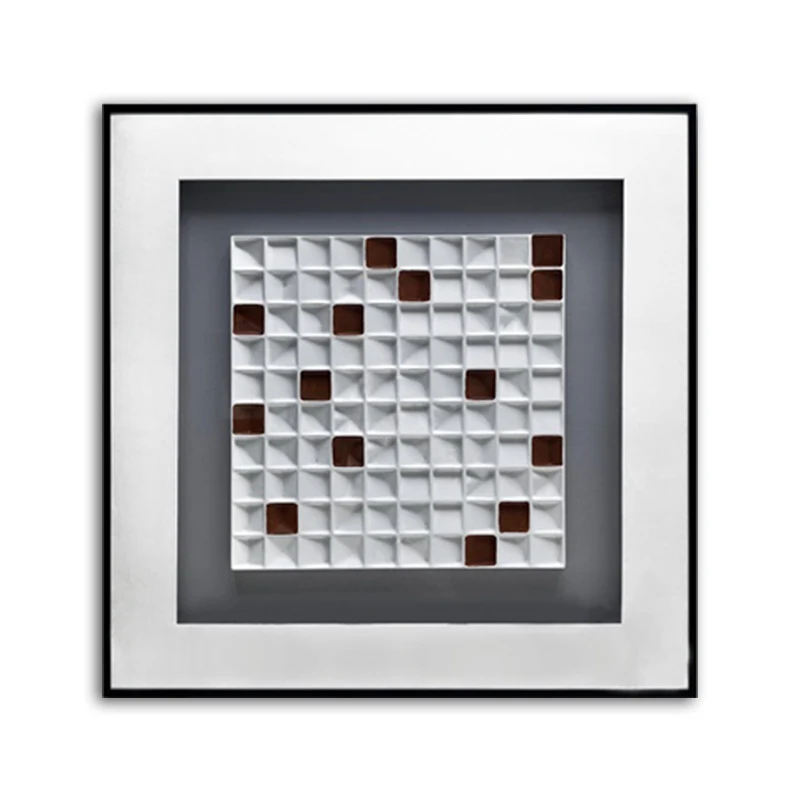 

Home Decor Modern Mixed Media Artwork Luxury Framed Abstract 3D Painting Mosaic Wall Art