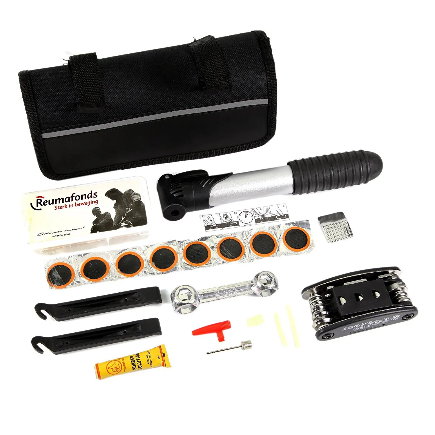 

Wholesale Environment Friendly Bicycle Accessories Repair Kit Portable Bike Tire Repair Tools., Black