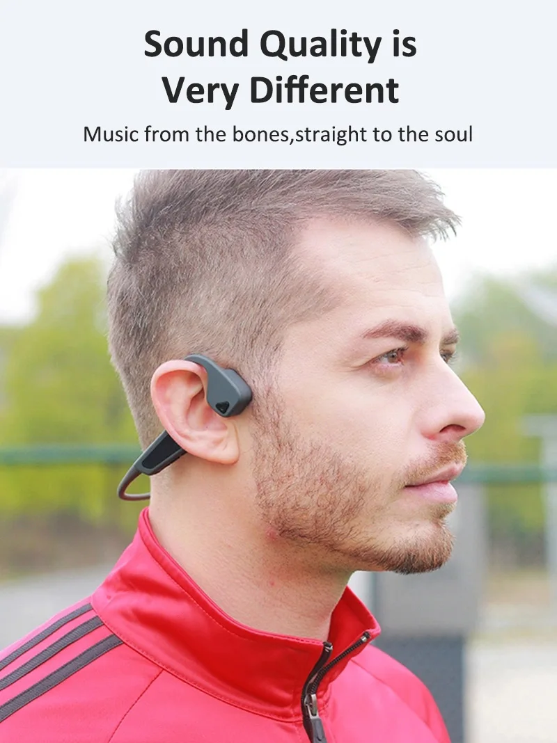2020 New Arrival Bluetooth Bone Conduction Earphones Cordless Headphones Waterproof Handsfree Open-ear Headset - ANKUX.COM