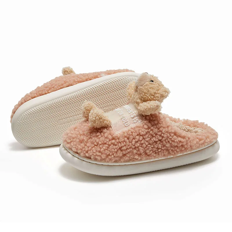 

Low Price Guaranteed Quality Indoor Designer Adult Plush Home Slides, Solid color