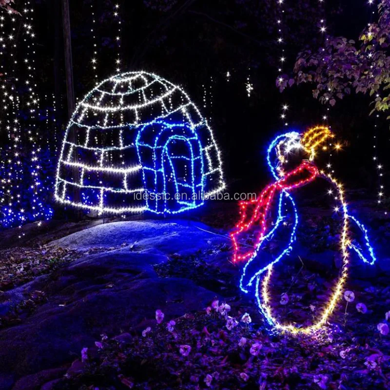 Outdoor Christmas Rope Light Silhouette Nutcracker Soldier Ip65 For