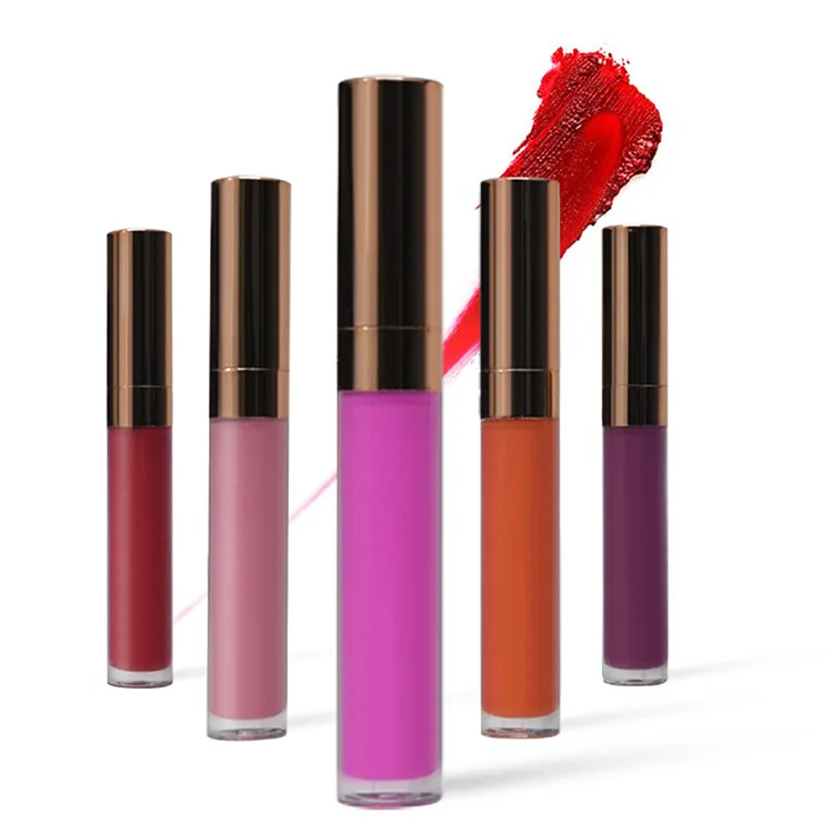 

New Arrived Vegan Lipgloss Private Label Waterproof Organic Nude Matte Lip Gloss, Custom colors for selection