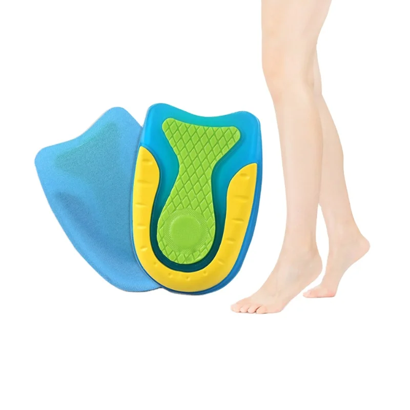 

Sport Traction Shock Absorbing Lightweight Gel Heel Cups For Heel Spur, White+green