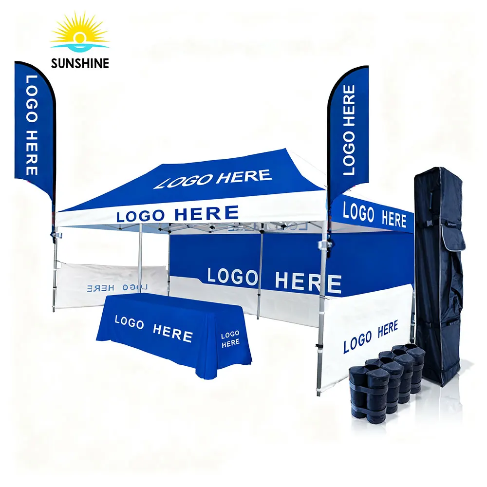 Custom Printed Advertising Gazebo Tent Canopy Outdoor Aluminum Frame Promotional Party Tent Pop up Canopy Tent With Window
