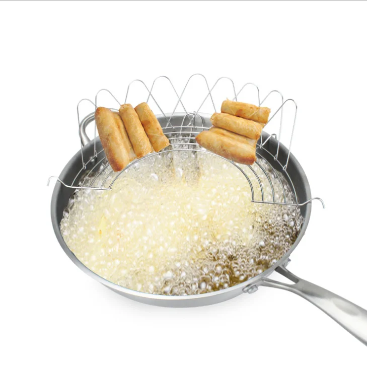 Semicircular Shaped Deepfried Racks Foldable Stainless Steel Oil