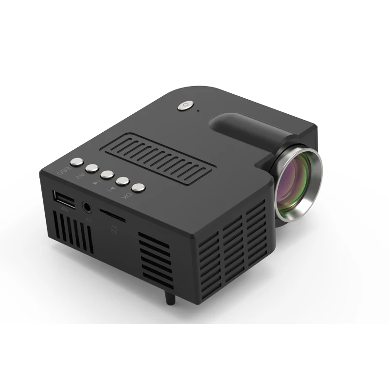
2019 multi-color low cost phone projector unic usd powered projector 1080p support mini led video projector UC28C 