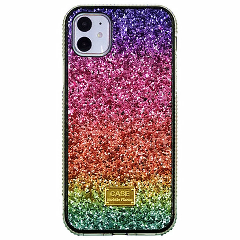 

Colorful Rainbow Glitter Phone Case For iPhone 11 Pro Max SE 2020 Case Bling Diamond TPU Case For iPhone 8 Plus XR XS Max Cover