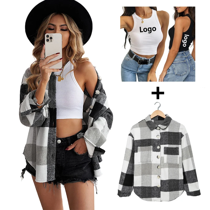 

2021 Hot Custom Logo Summer Lady White Black Ribbed Crop Tank Top Women, Accept color customized ribbed tank top