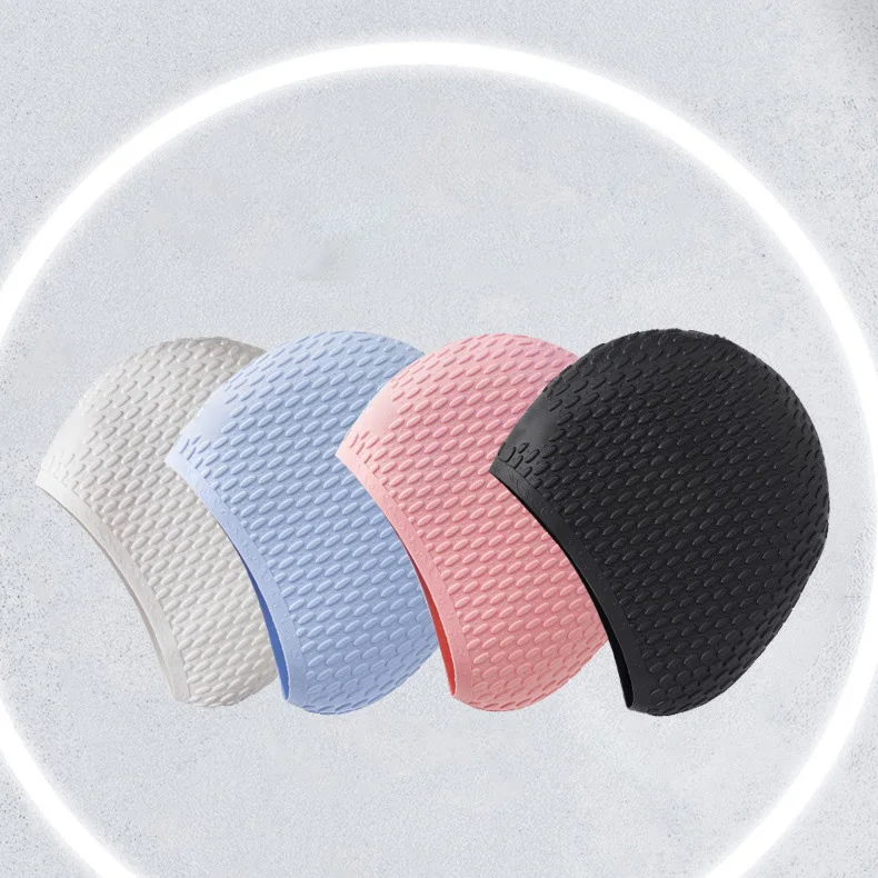 Rain Drop Silicone Swim Cap Anti-UV Protective Swimming Caps Sport Fitness Custom Swim Cap for Adults