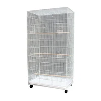 

wholesale white bird breeding cages stackable wire metal anti-rust portable pet cage for canary parrot pigeon quails