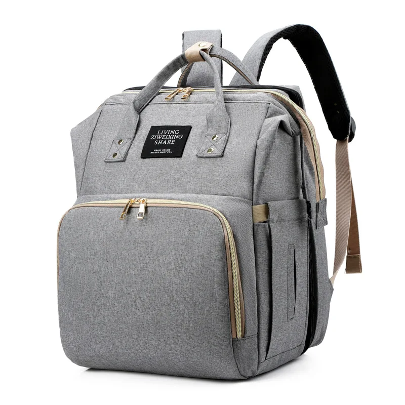 

nappy wet foldable waterproof baby pink mommy diaper bag backpack for mother, Gray, blue, black, pink