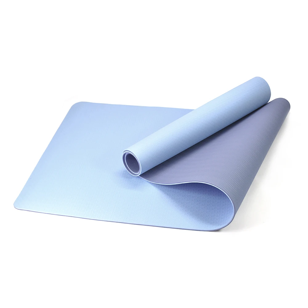 

Home high-quality fitness pilates Cheap Double Layer pu Anti slip printed ECO Friendly TPE Yoga Mat, Customized