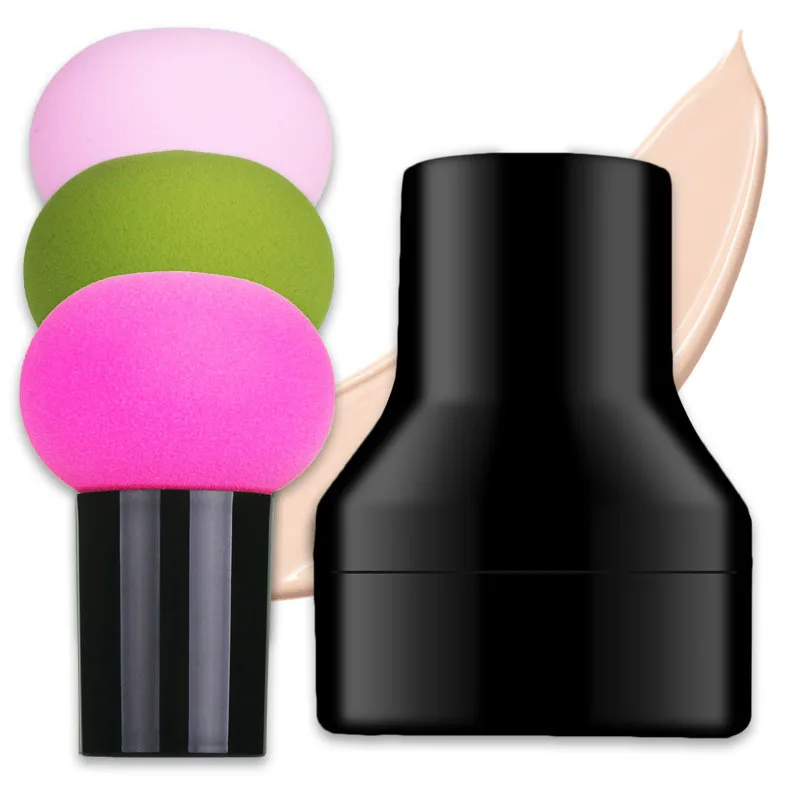 

Mushroom shape foundation powder puff applicator makeup sponge, Pink,rose,yellow,green