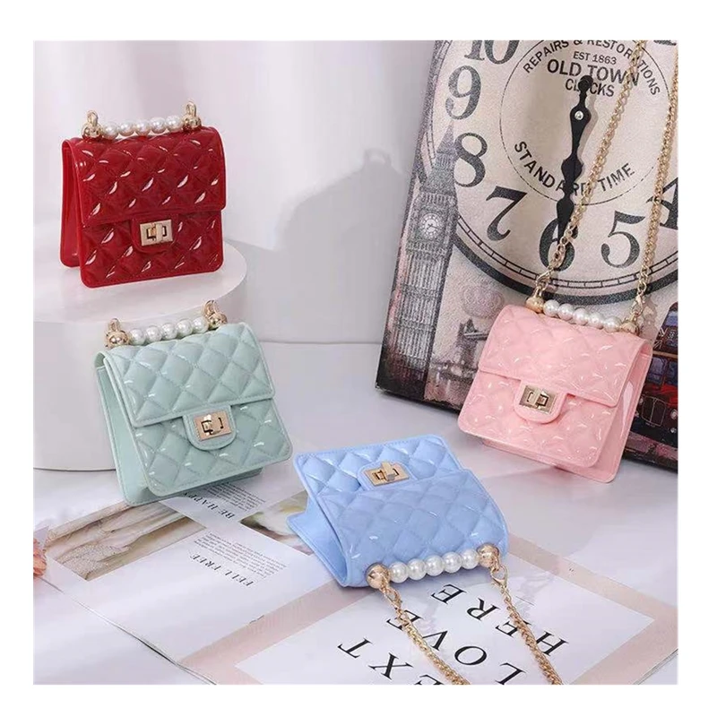 

Kids Mini Jelly Bags Women Chain Handbags Ladies Purses And Handbags For Women Crossbody Bag, As the picture shown or you could customize the color you want