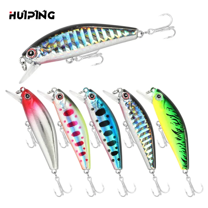 

Lures Fishing 55mm 6.5g Sinking Minnow Lure Pesca Wobbler Hard Bait M065, 6 colors