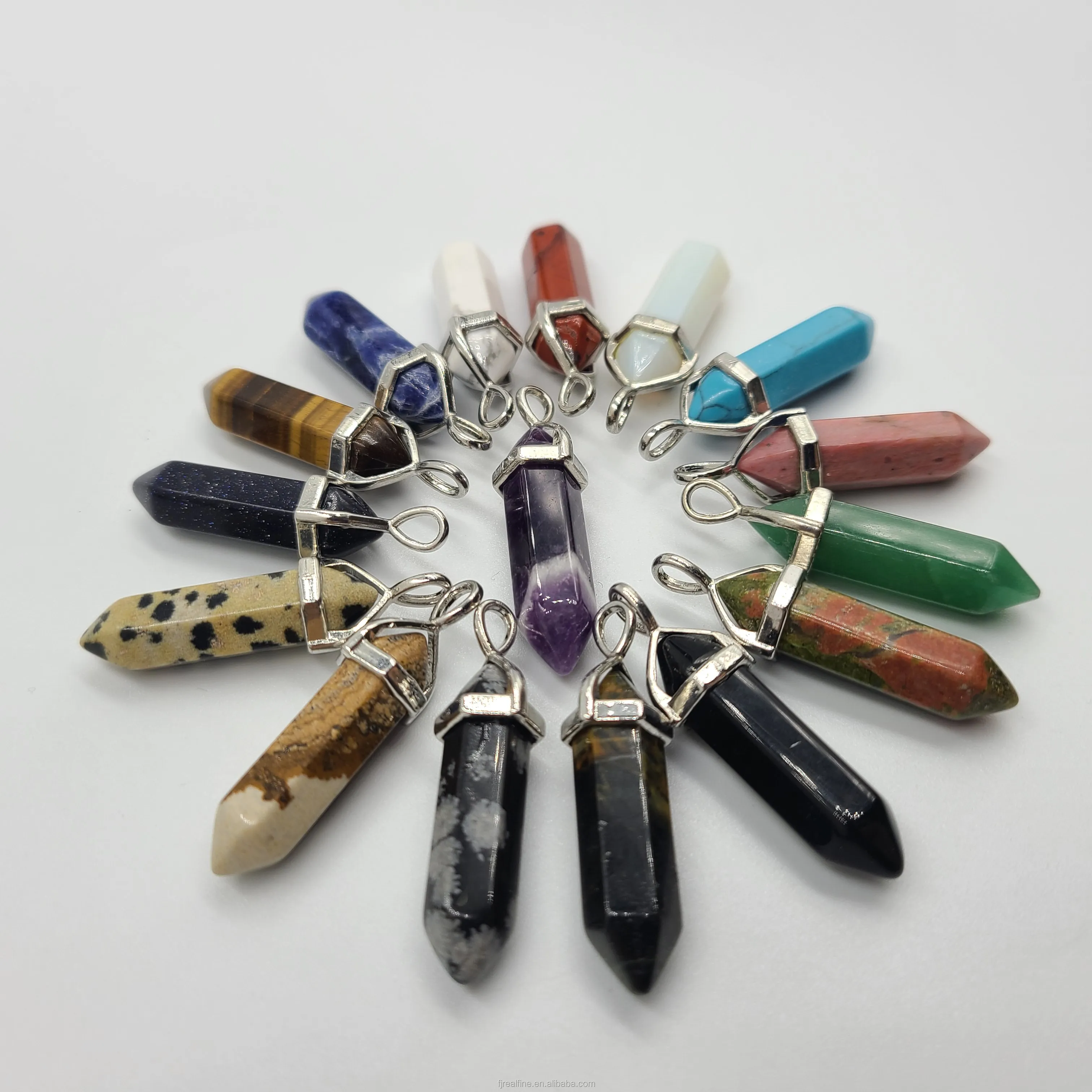 
Natural quartz crystal point pendant obsidian Accessories Crystal Pendant for sale clear meaningful pendants 