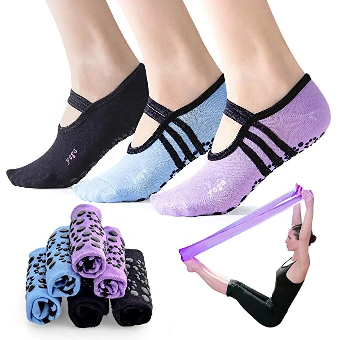 

wholesale Womens non-slip Dance Sports Pilates Yoga Silicone Grips indoor Socks, Pantone color