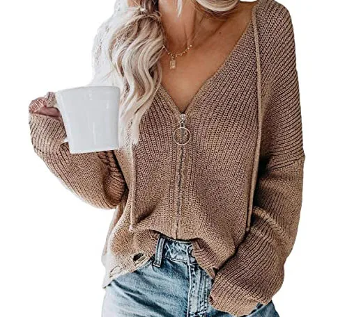 

Hot sales lady Long butterfly Sleeve Cable Zip irregular Front women Hoodie Sweater, Customized