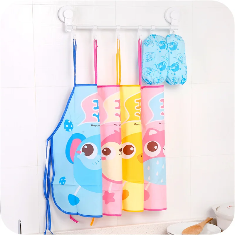 

Children Eat Apron Waterproof Reverse Dressing Baby Painting Overalls Baby Sleeveless Bib Wholesale