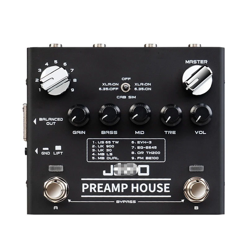 

R-15 Preamp House Hot Sale Footswitch Electric Guitar Bass Effect Pedal, Black