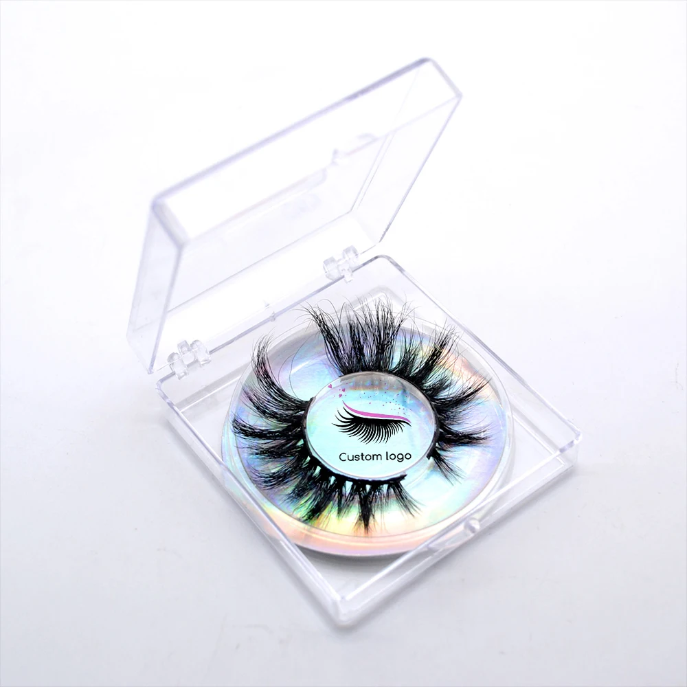 

3d waterproof premade natural curl faux mink eyelashes with makeup, Black