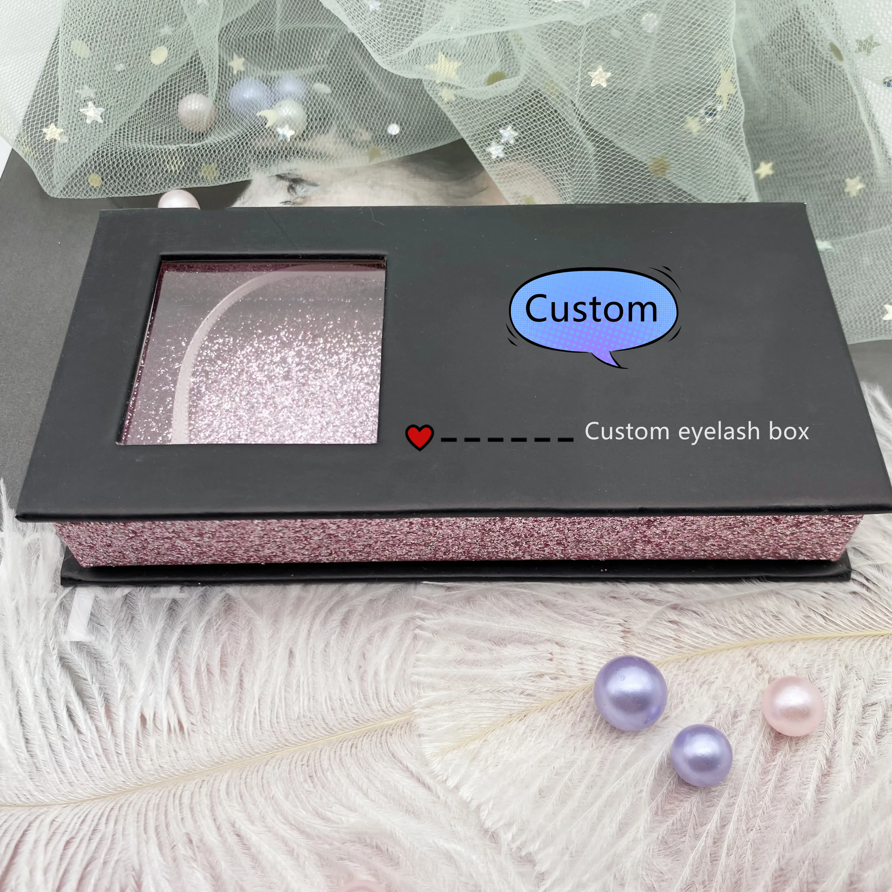 

Luxury Custom Logo Black Custom False Eyelashes Package Box