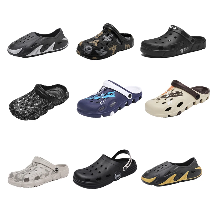 

2022 Wholesale Cave Shoes Lovers Half Slippers Outdoor Women Slides Beach Slippers For Men Personality Tide