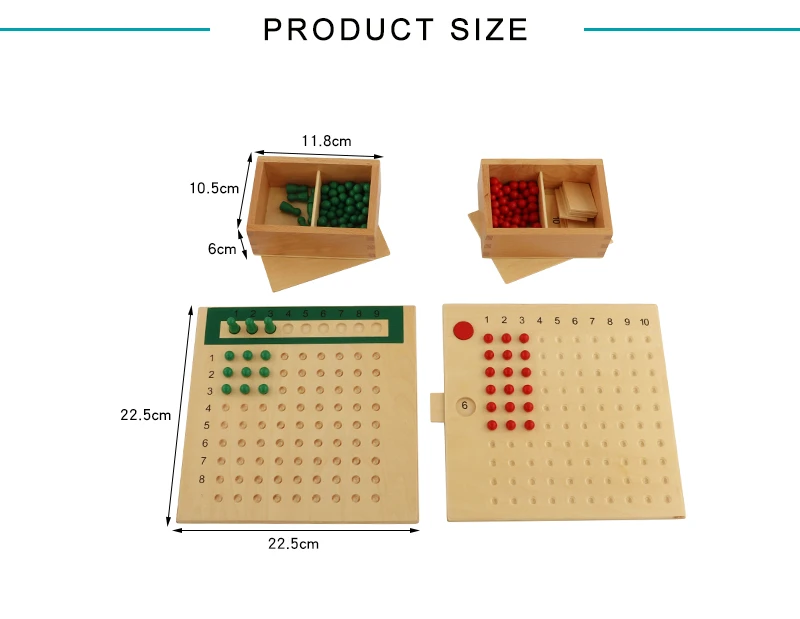 Ma047 Ma048 Multiplication Bead Board Division Bead Board Montessori 