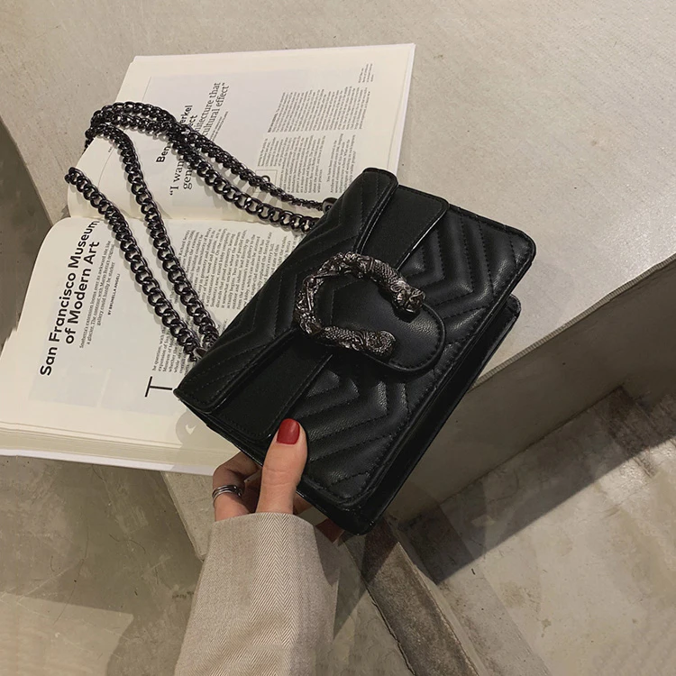 

Wholesale 2021 Pu Leather Ladies Shoulder Bags Custom Women Fashion Designers Sling Bag Chain Messenger Bag Handbags, As picture or custom