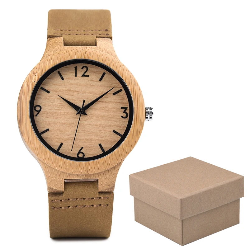 

Wholesale Handcrafted bamboo Wood Original Watches Custom Logo Digital Design Your Own logo Bamboo Wood Watch