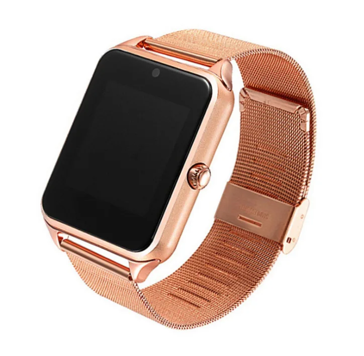 

series Z60 Stainless Steel Band Smart Watch BT SIM Card Watch Smart Phone Bracelet 38mm 42mm Compatible IOS Android, Black, gold,silver