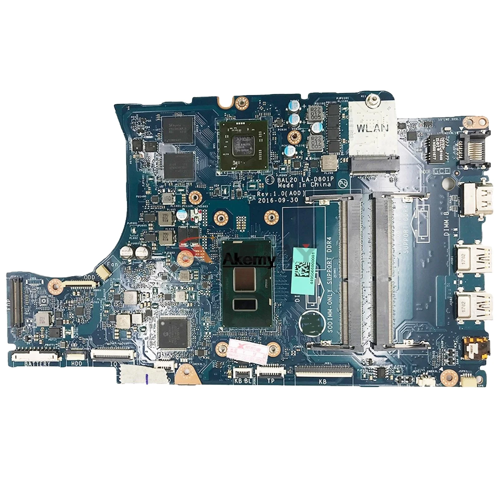 

For Dell inspiron 15-5567 5567 Laptop motherboard BAL20 LA-D801P CN-02PVGT 02PVGT I5 I7 7th Gen CPU R7 M445 GPU DDR4