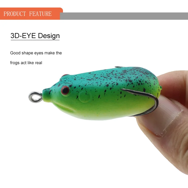 

Handmade Artificial Frog Fishing Lure Fishing Frog soft Lure, 6 colors
