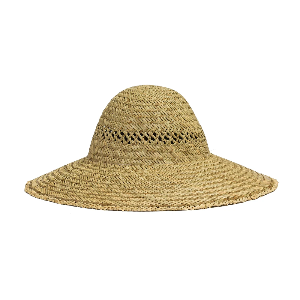 

Shinehats Straw Hat Brim Dome Les Enfants Summer Beach OEM Sombrero Solar Hollow Grass 54cm Head Circumference 10cm Floppy 6047A