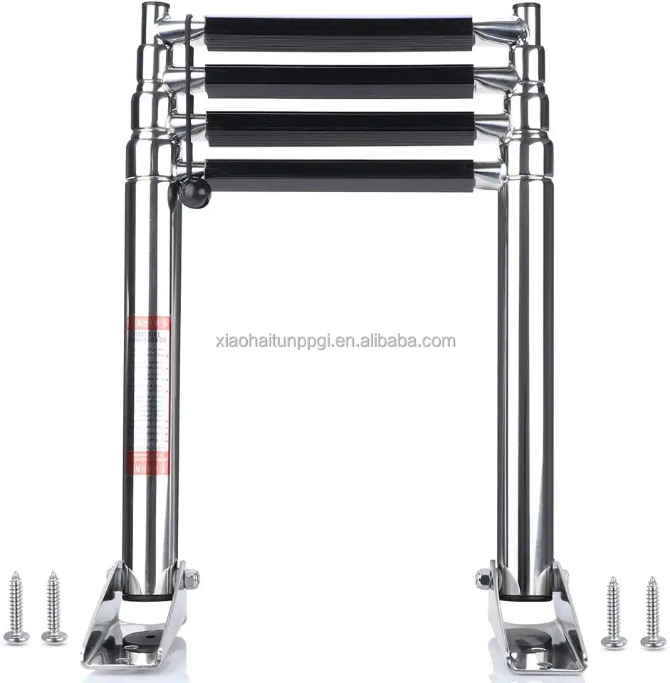 

Little dolphin Marine 316 Stainless Steel2 3 4 Step Telescoping Boat Ladder Marine Grade Transom Boarding Swim Step