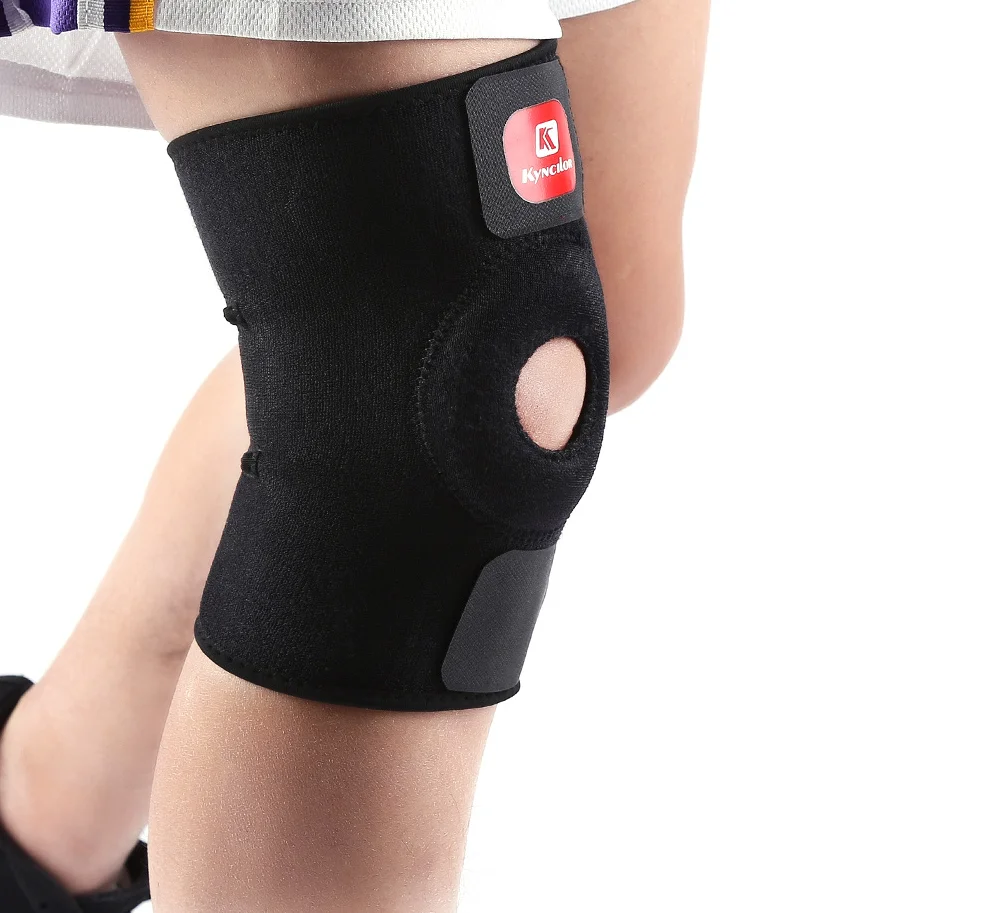 

men's and women's mountaineering running kneepad fitness pressure protective knee support, Black