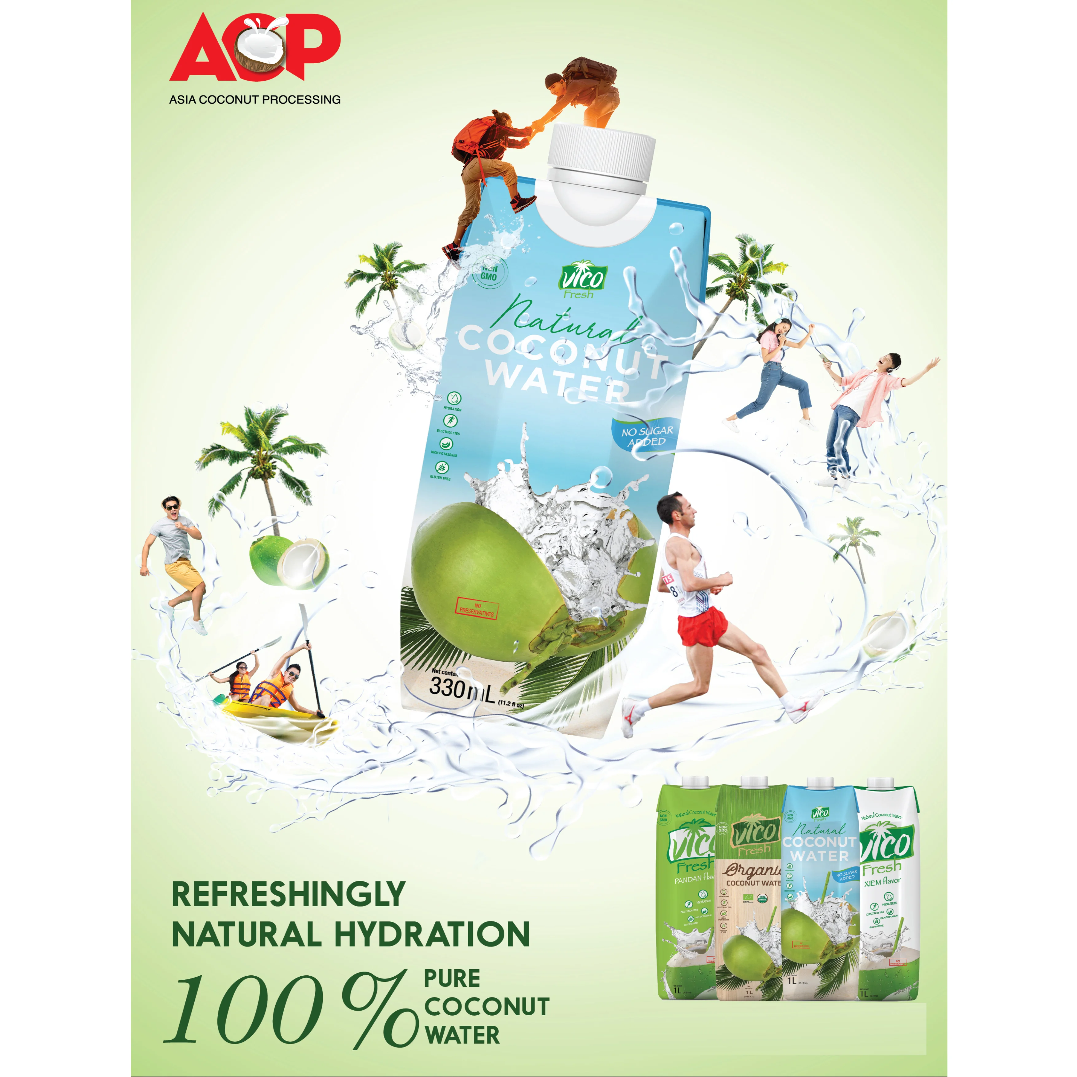 
NATURAL COCONUT WATER - UHT TREATMENT - OEM AVAILABLE 