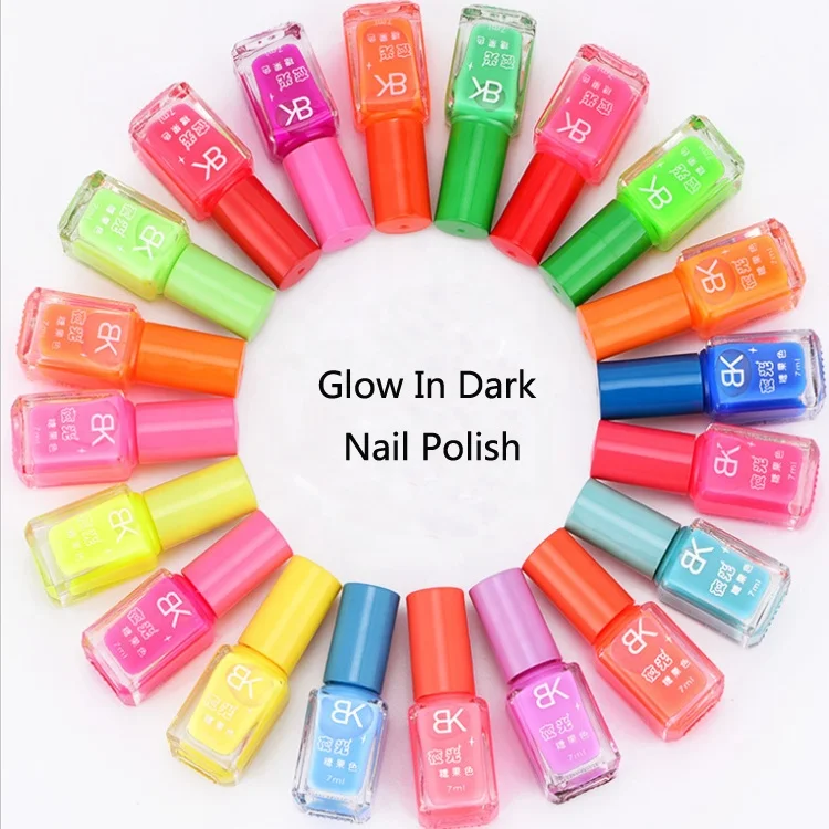 

Glow In Dark Air Dry Long Lasting 7ml Nail Polish Free Shipping to USA, 20 colors