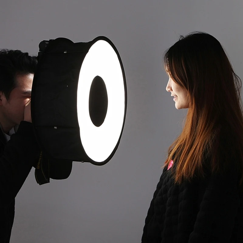 

Photo studio accessories PULUZ 45cm Round Style Macro and Portrait Softbox SpeedLite Flash Light Foldable Diffuser