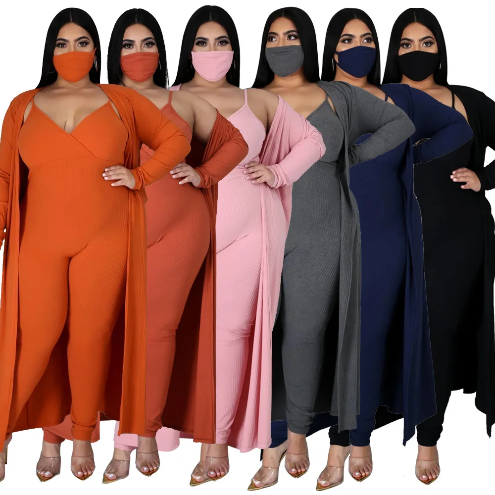 

Plus Size 5XL Women Clothing Sexy Spaghetti Strap Bandage Outside Jumpsuit With Cloak Womens Jumpsuits Face Cover Ready To Ship