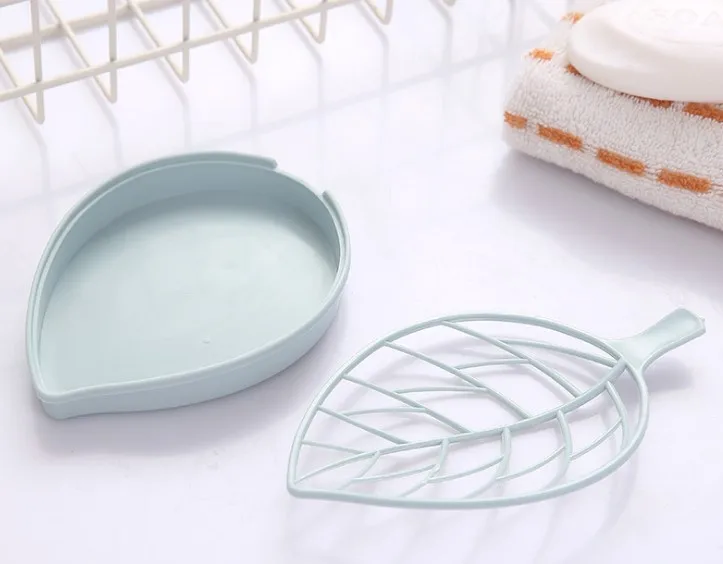 China factory promotion plastic colored leaf-shaped soap dish